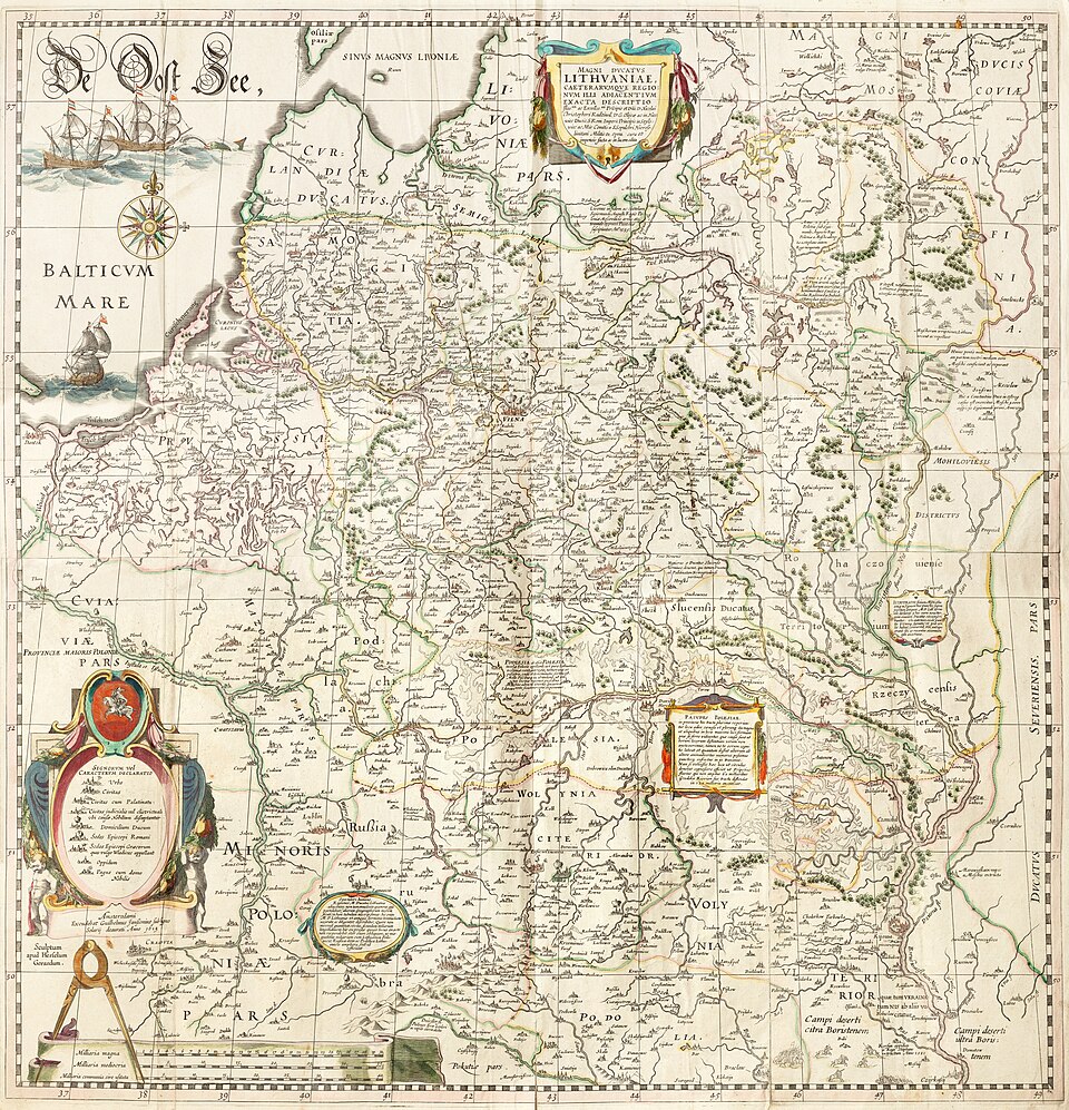 In 2025, the Museum acquired a very important early 17th Century Latin map of the Grand Duchy of Lithuania, a gift from Dr. Allan (Alvydas) Konce. Known as the "Radziwill Map", formally "Magni Ducatus Lithuaniae", the map was published in the Amsterdam printing house of Willem Blaeu. Highly valued for its accuracy and intricate detail, the Map will be unveiled and presented to the public at the opening of the Museum's satellite location on Michigan Avenue, Chicago, in July, 2026, during the 17th Lithuanian Folk Dance Festival weekend. (The above image is a facsimile from Wikipedia Commons.)