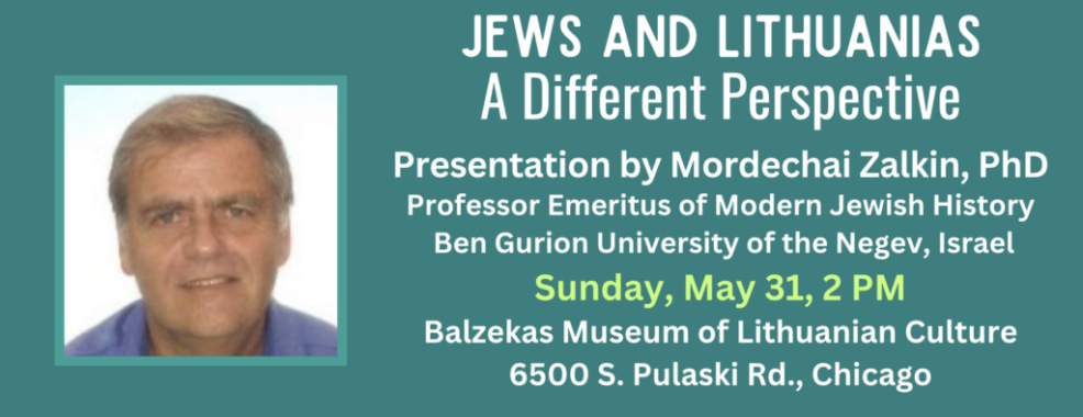 Prof. Motti Zalkin presents "Jews and Lithuanians: A Different Perspective"